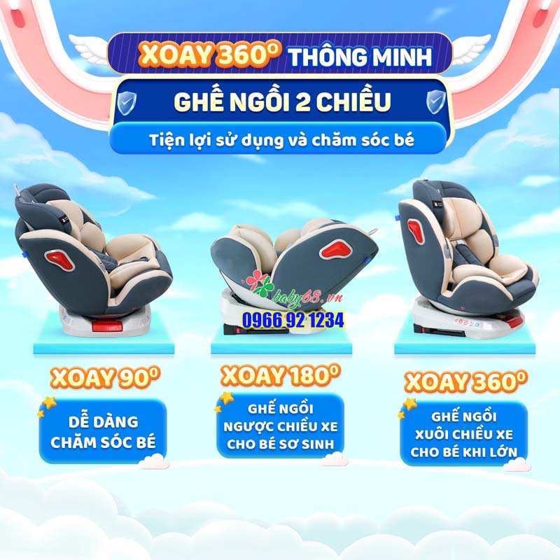 Ghế ô tô cho bé Chilux ROY ALPHA ISOFIX (Cho bé sơ sinh đến 4 tuổi)