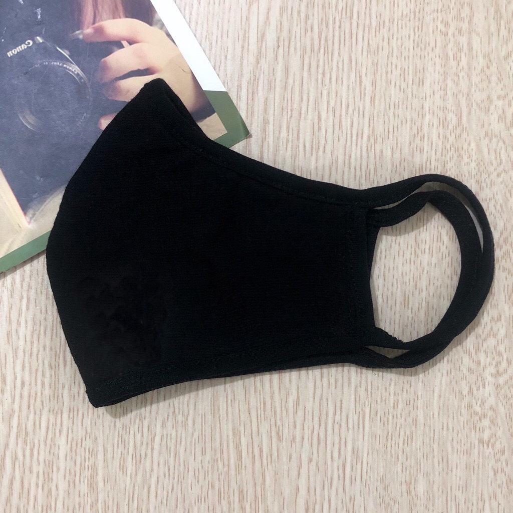 Khẩu trang vải cotton hai lớp in hình siêu cute