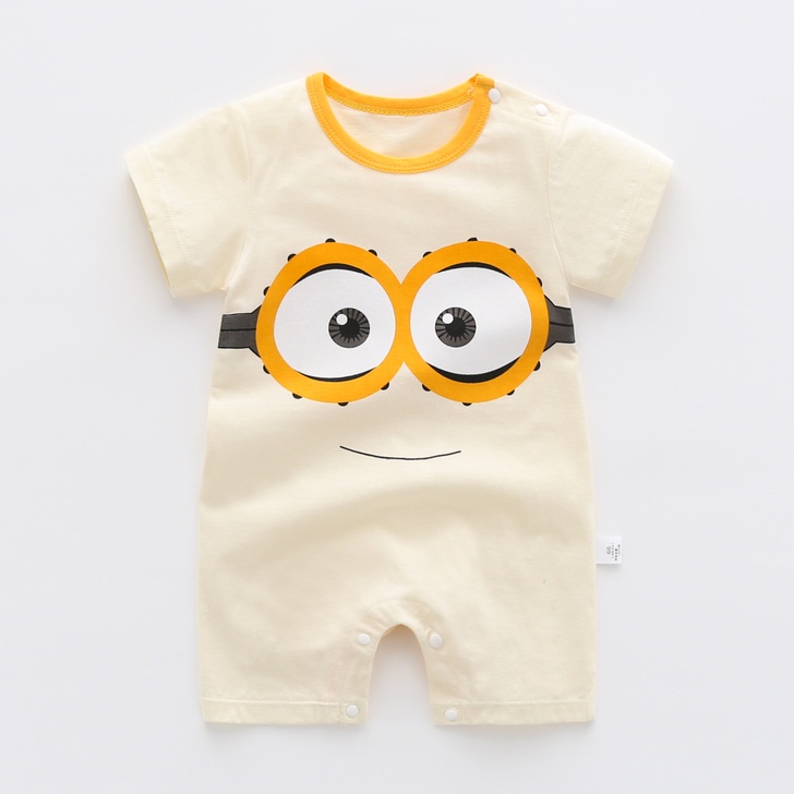 Bodysuit Cotton Ngắn Tay Mùa Hè Cho Trẻ Sơ Sinh - Bộ body ngắn tay liền thân sơ sinh họa tiết đáng yêu 100% cotton