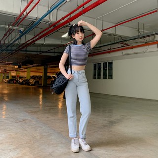Usthebasic - Quần jean Boyfriend