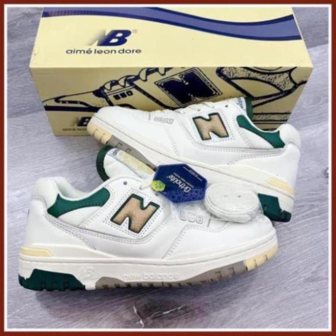 Giày New Balance 550 Green Yellow, Giày New NB crt300 574 trắng kem vàng full box ✂ 👣 👈🏻
