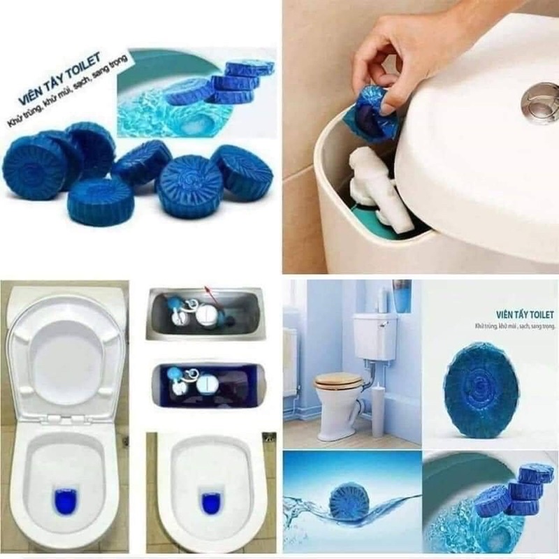10 viên thả nước bồn cầu - viên tẩy bồn cầu diệt khuẩn công nghệ hàn quốc