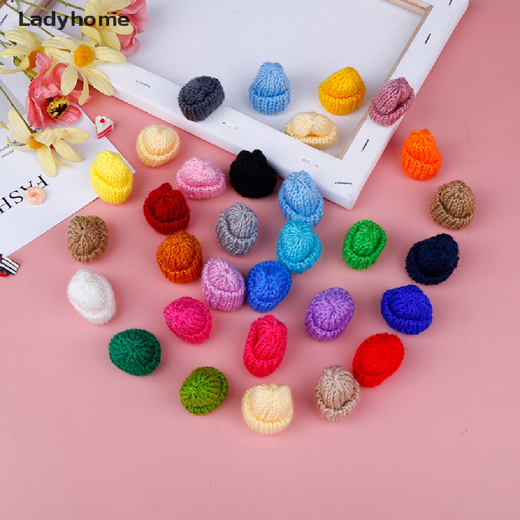Set 30 nón len mini dễ thương dùng làm đồ chơi búp bê