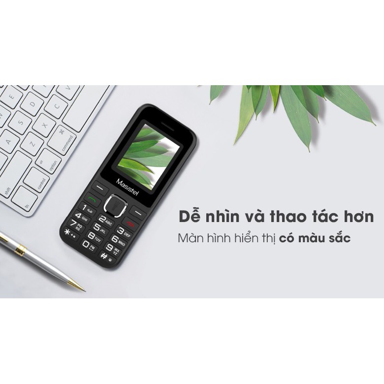 Điện thoại di động Masstel izi 112 Màn hình 1.77 inch - 800mAh - 2 sim - Bảo hành 12 tháng