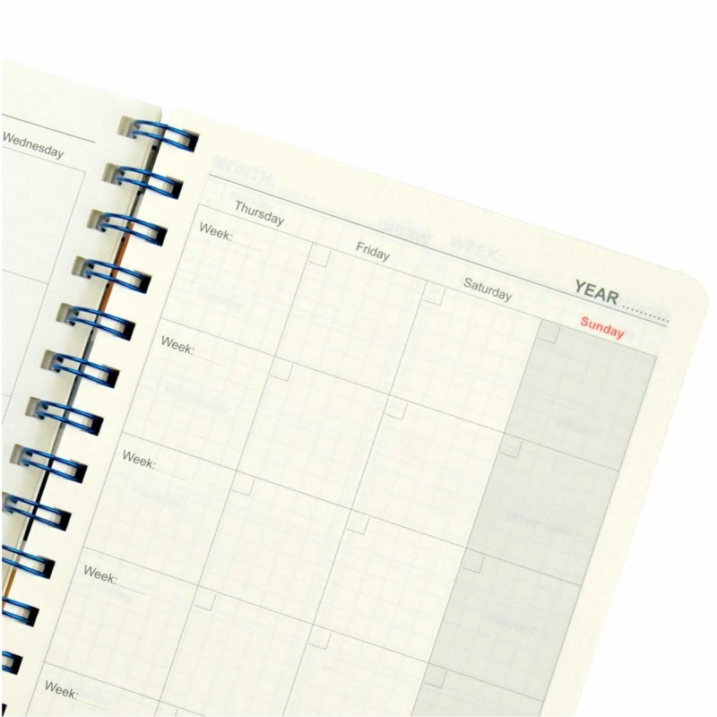 Sổ kế hoạch (Planner) lò xo kép A5 72,4g/m2; MS: 945