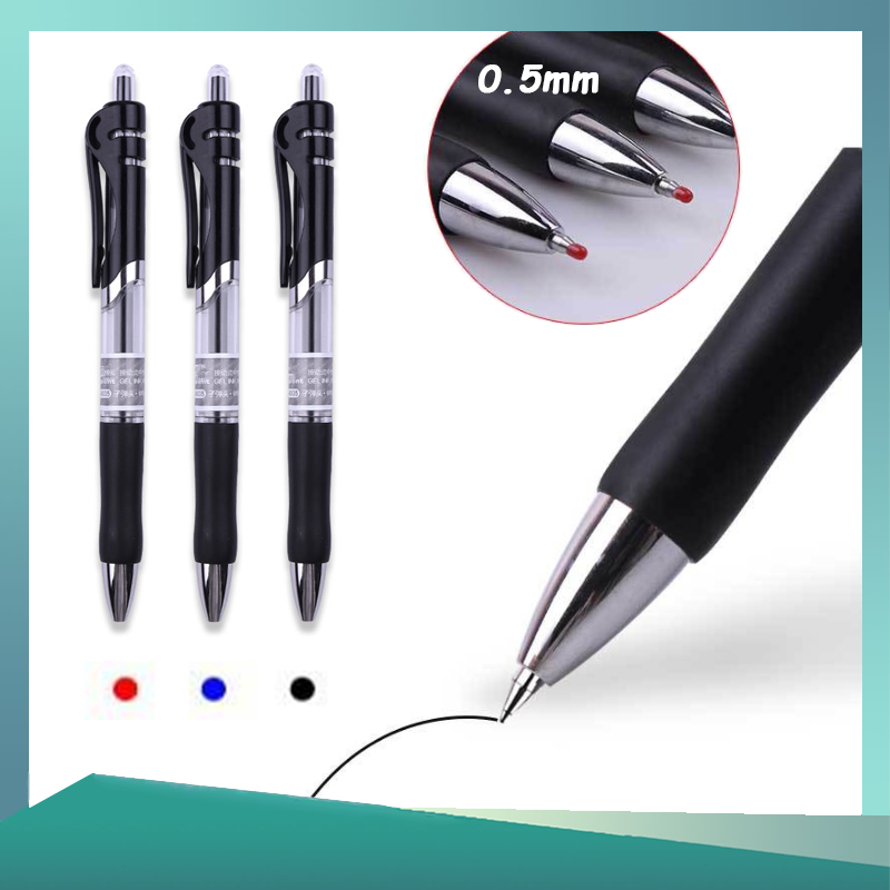 Bút mực gel 0.5mm thiết kế dạng bấm tiện dụng chất lượng cao