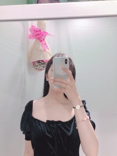 (ẢNH THẬT) ĐẦM NHUNG XÒE NHÚN CHỈ EO