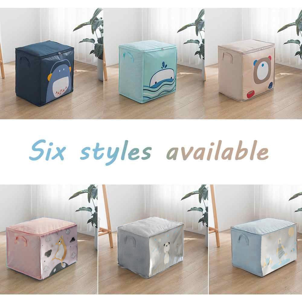 #Túi Vải Đựng Quần Áo Chăn Màn Siêu Lớn HÌNH CUTE - Hộp Vải Đựng Cất Đồ Đa Năng, Đựng Gối Mền, Đồ Lót