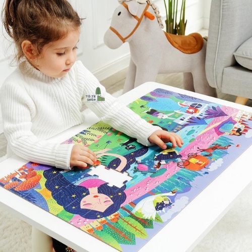 Vali Xếp Hình Mideer Nhiều chủ đề 100 miếng, Puzzle Mideer cho bé 3+, Ghép hình Vali Mideer