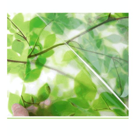 1 mét giấy dán kính nhánh cây xanh - khổ rộng 45cm có keo sẵn