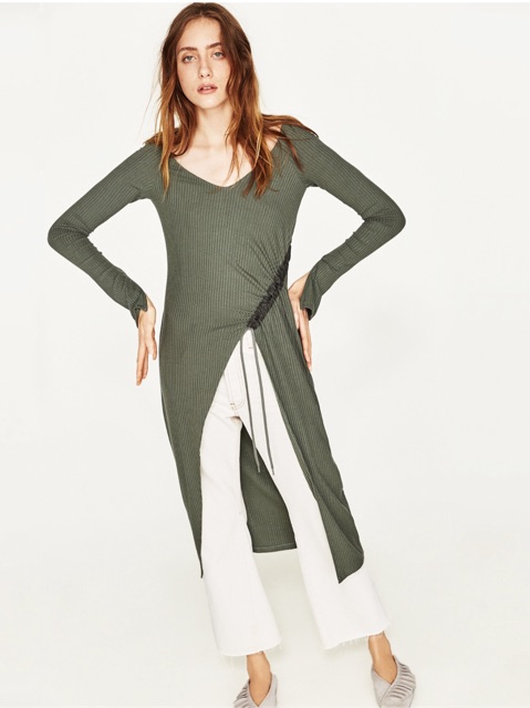 Áo Zara dài tay, dáng dài size S