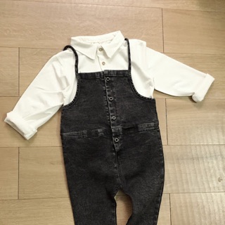 Set yếm jean bé trai