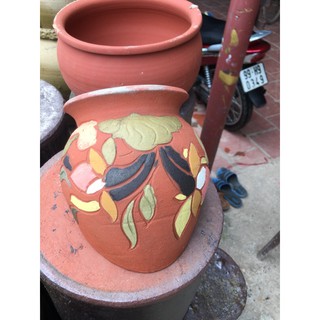 chậu hoa treo tường-loại nhỡ miệng 15cm, đáy 17cm