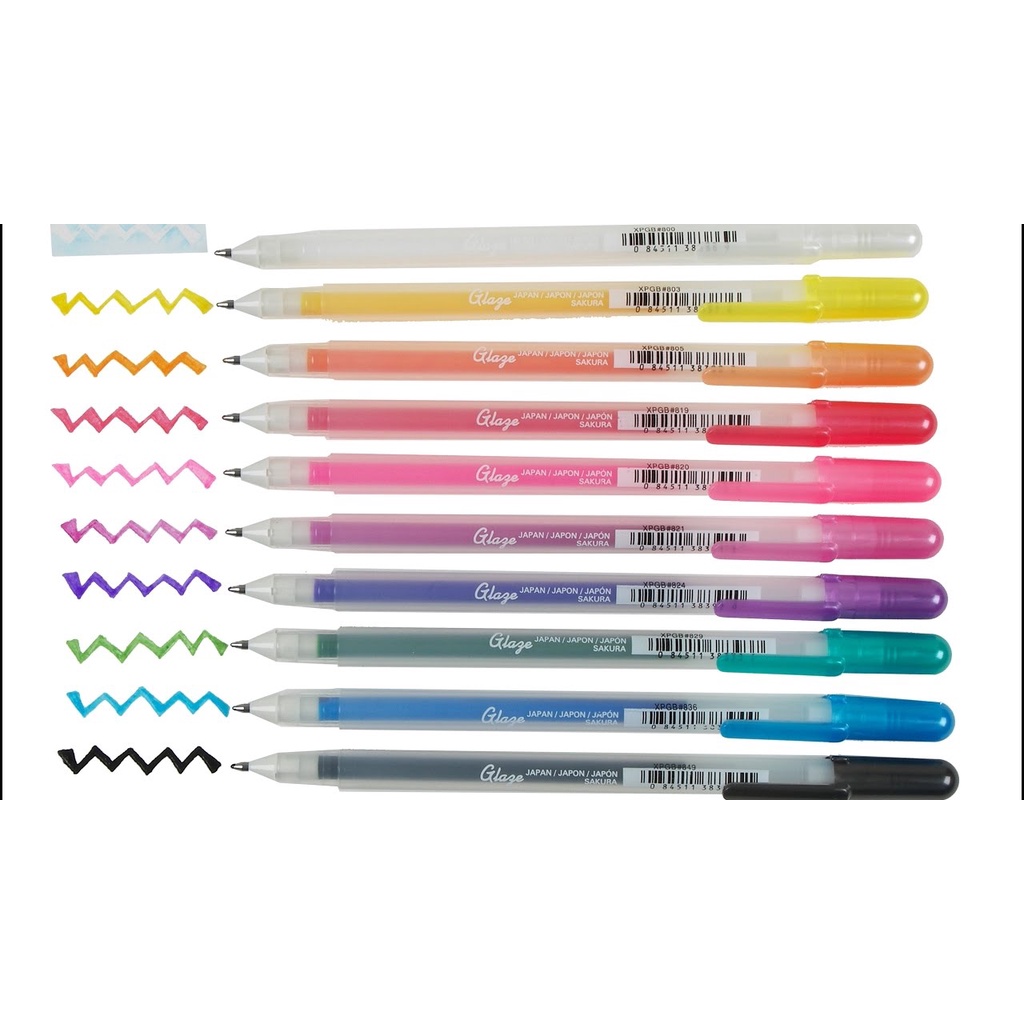 Bút bi Gel mực nổi 3D, bóng sáng để vẽ trang trí Sakura Gelly Roll Glaze - Ngòi 0.6mm