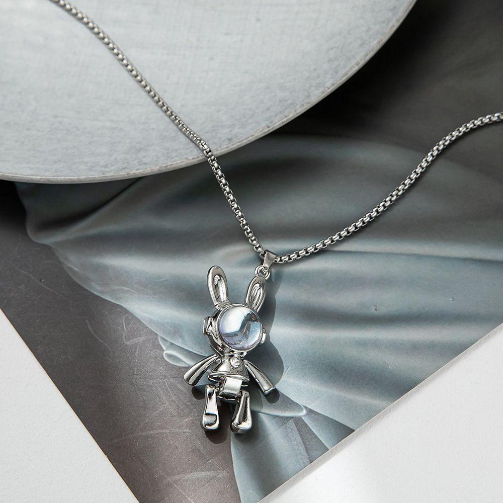 MOCHO Vòng Cổ Choker Hình Thỏ Bằng Thép Không Gỉ Nhiều Màu Phong Cách Punk Hiphop Hàn Quốc Cho Nam