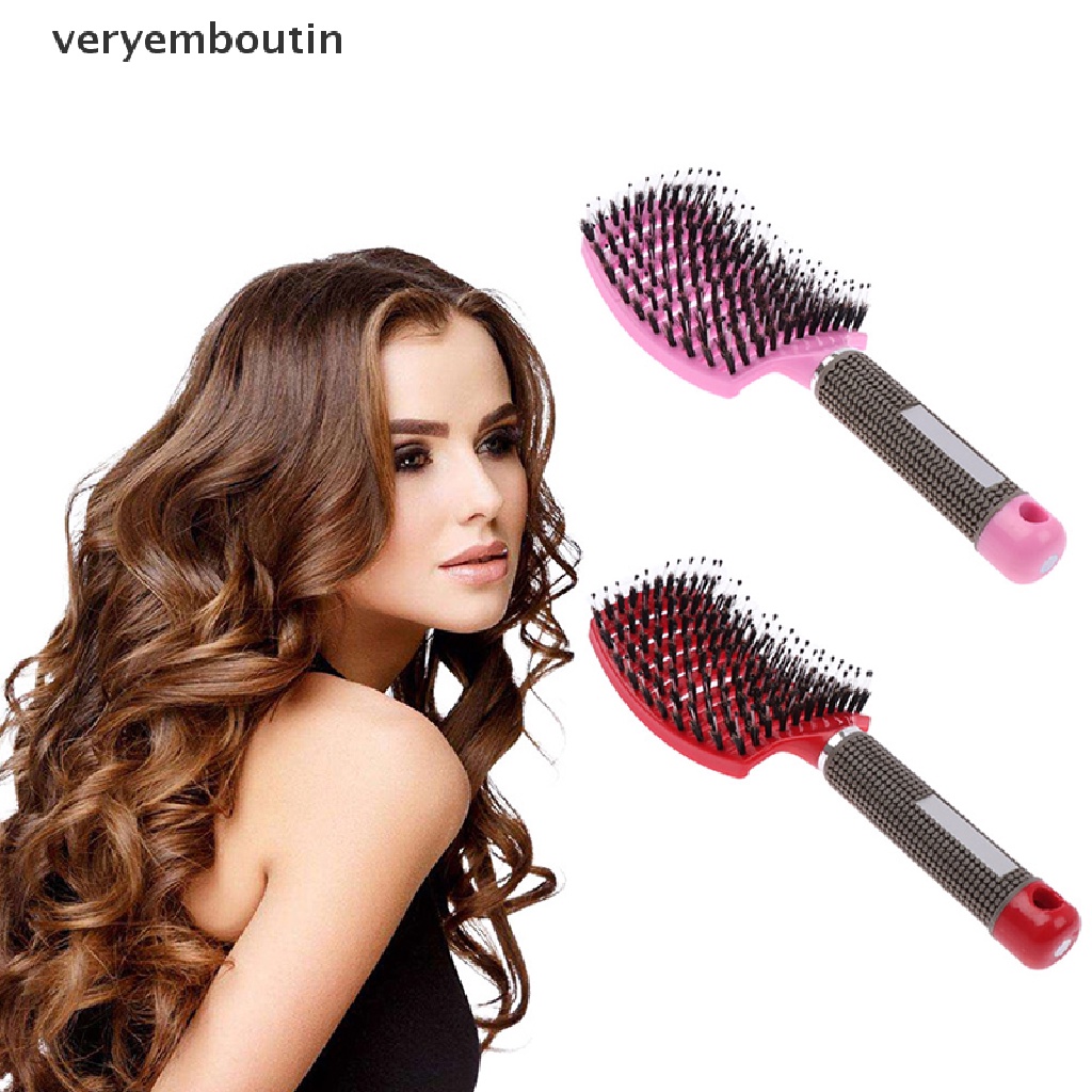 [Hàng mới về] Lược chải tóc mát xa da đầu chất liệu sợi chịu nhiệt dành cho nữ dùng trong salon