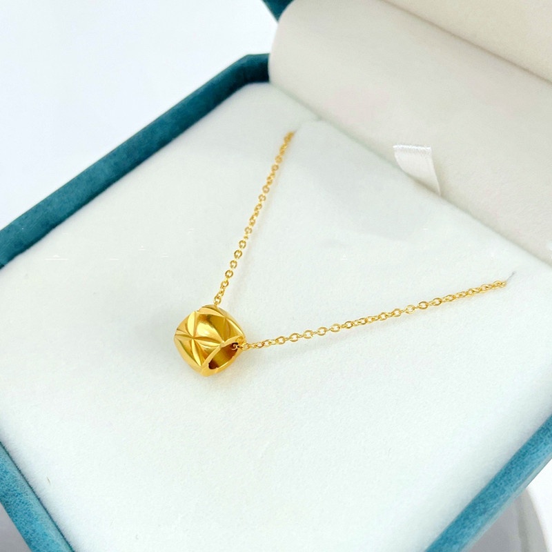 Vòng cổ titan mạ vàng 18k dây chuyền nữ phụ kiện trang sức titan chính hãng chống gỉ