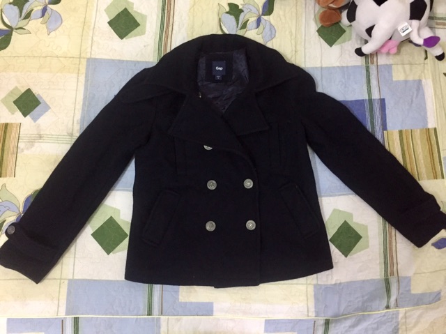 Áo khoác dạ Gap màu xanh Navy sz M Authentic hàng used