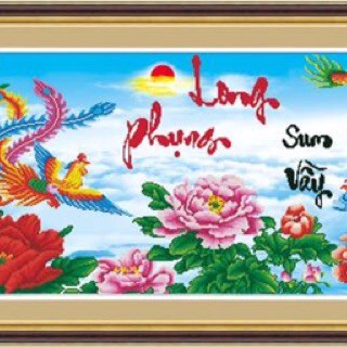 Combo tranh thêu tranh gắn đá 4 bức
