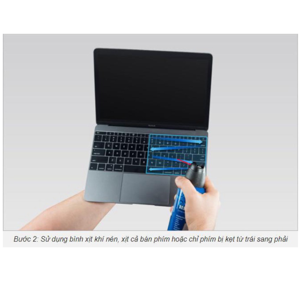 Bình xịt khí nén vệ sinh bàn phím Macbook