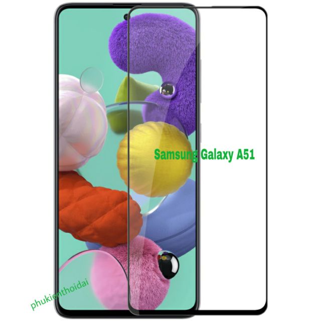 Cường lực Samsung A51 / A71 / M51 Full màn cao cấp chất tốt( Đen )