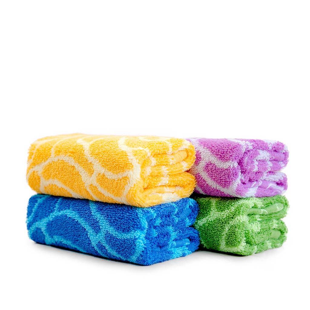 Combo 3 Khăn Mặt Cotton Tự Nhiên 100% NIVA Wp2 Thấm Hút Vượt Trội An Toàn Cho Da, Hoa Văn Kích Thước 280x480 mm