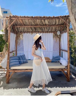 Đầm maxi hai dây viền ren🌊