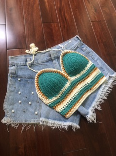 Bikini áo Tắm len (hình thật)
