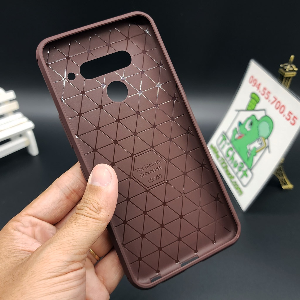 Ốp Lưng LG V50 AutoFocus Vân 3D Carbon Chống Sốc