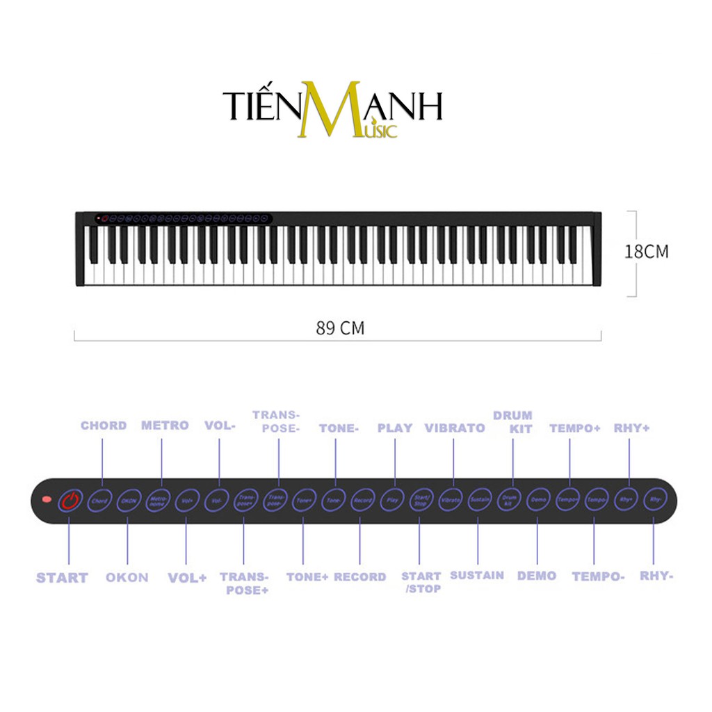 [Bluetooth] Đàn Piano Điện Bora BX1-61 - 61 Phím nặng Cảm ứng lực Midi Keyboard Controllers BX1 - Chính Hãng