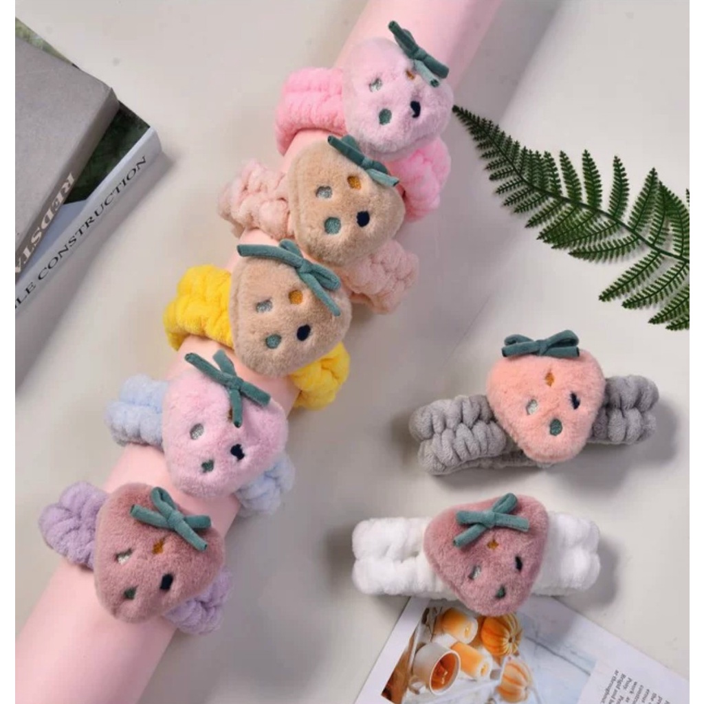 Băng đô quả dâu cute cho nữ - bé dùng được siêu mềm giá bán