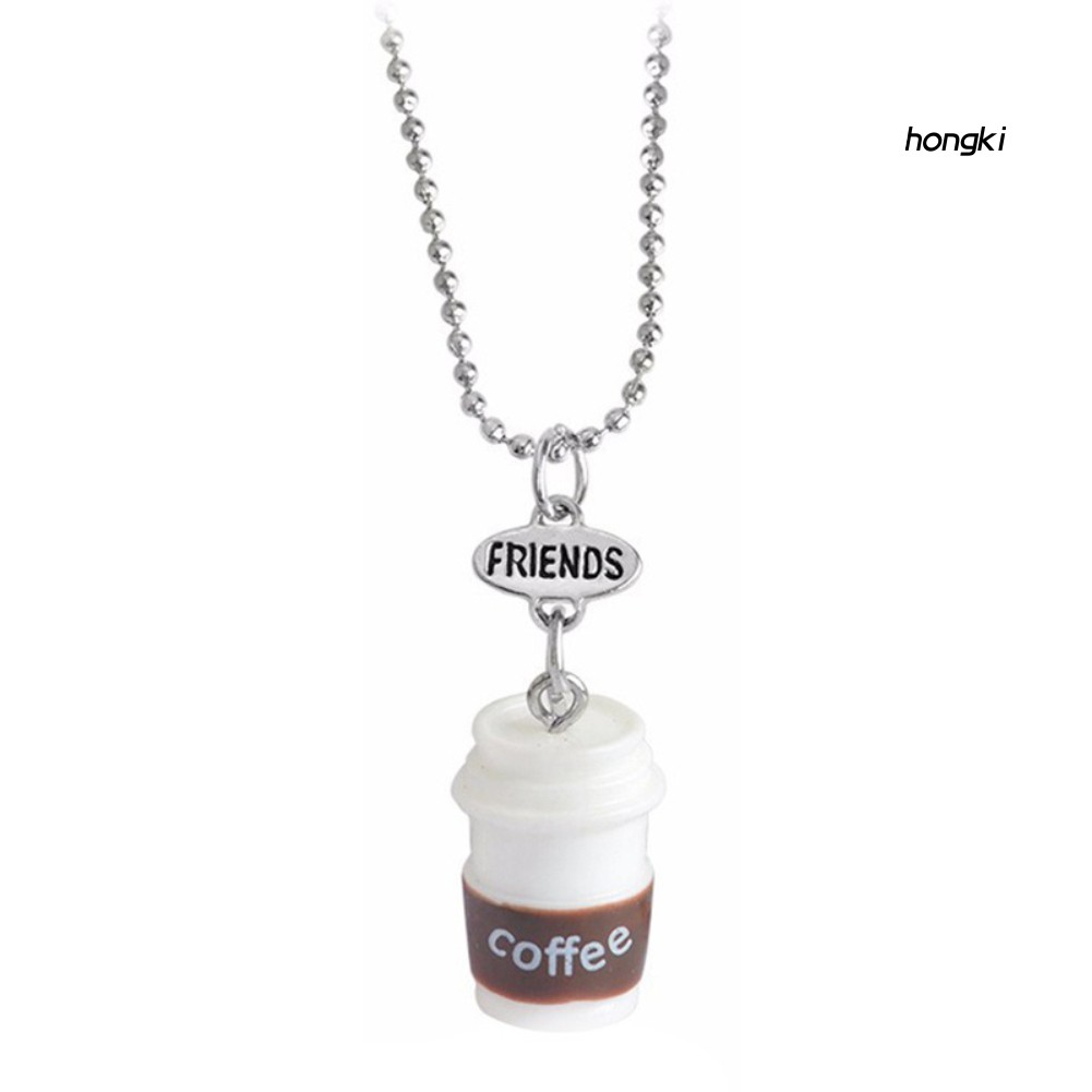 Set 2 Dây Chuyền Mặt Bánh Quy Và Cốc Cà Phê In Chữ Best Friends Dễ Thương