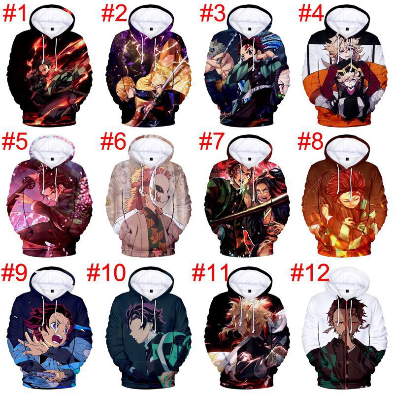 Áo Hoodie In Họa Tiết 3D Hóa Trang Nhân Vật Anime Demon Slayer:Kimetsu No Yaiba