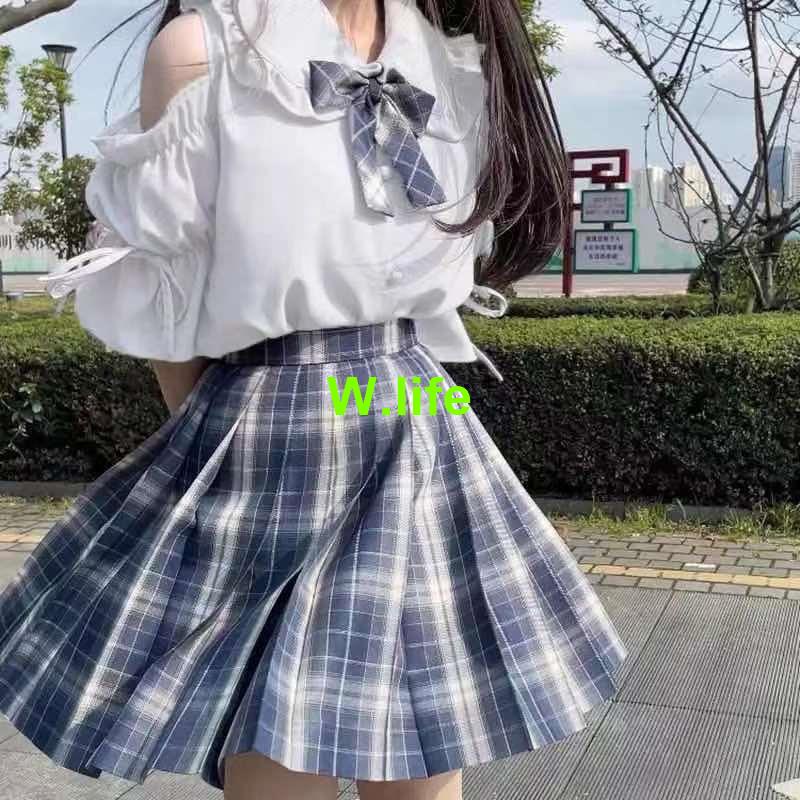Áo Sơ Mi Tay Loe Ngắn Hở Vai Cổ Búp Bê Phong Cách Lolita Nhật Bản Thời Trang Cho Nữ