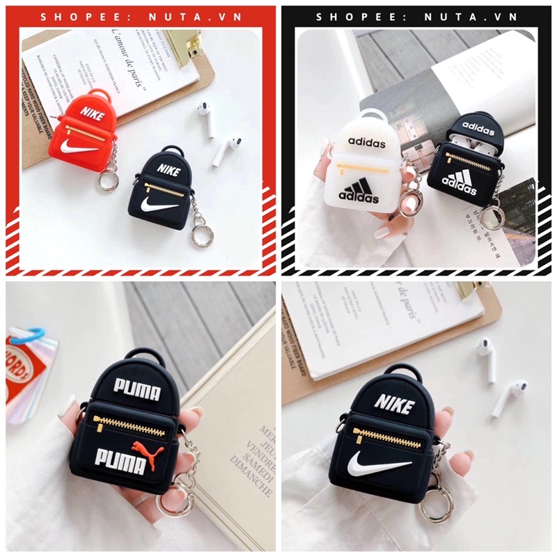 Vỏ bảo vệ tai nghe bluetooth Airpods bằng Sillicone dẻo, ốp Case cute, Airpods 2/pro - NUTACASE - MẪU TÚI