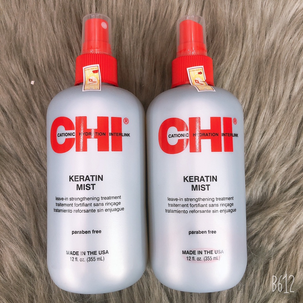 XỊT DƯỠNG ẨM CHI KERATIN MIST LEAVE IN STRANGTHENING 355ML