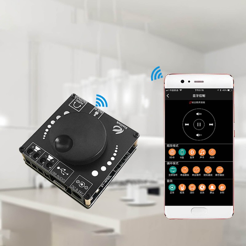 Bảng Mạch Khuếch Đại Âm Thanh Bluetooth 5.0 Kỹ Thuật Số Kk 2x50w