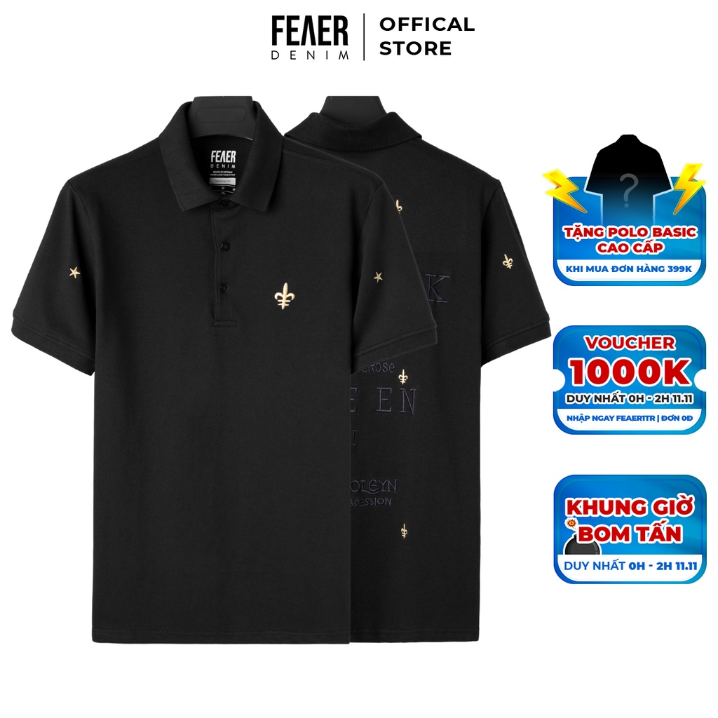 Áo Polo nam King Mark FEAER form chuẩn, chất cotton 100% - FEAER DENIM