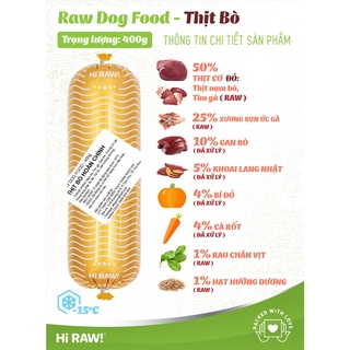 Thịt tươi raw dog cấp đông cho chó