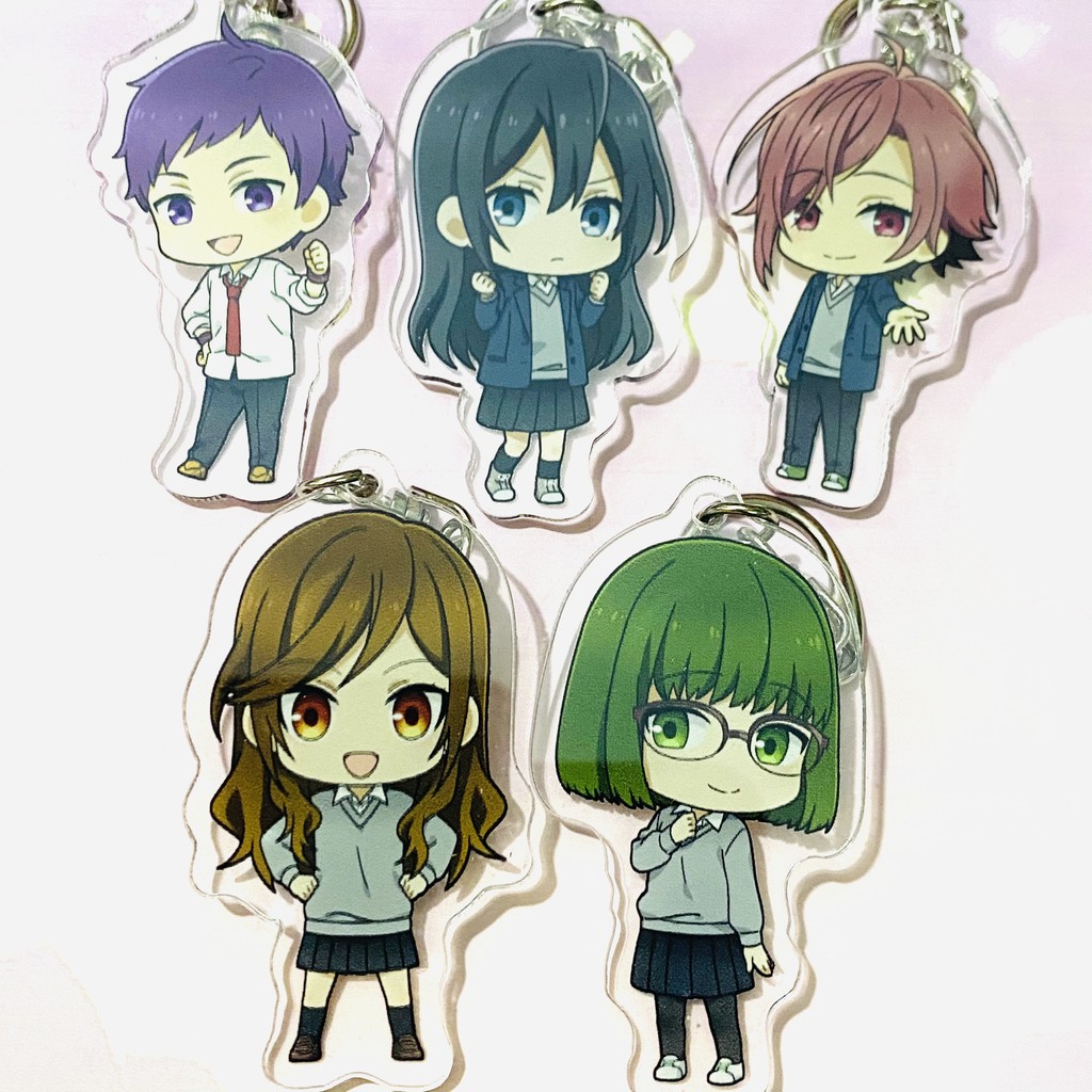 Móc khóa in hình HORIMIYA ver ĐỒNG PHỤC anime chibi xinh xắn