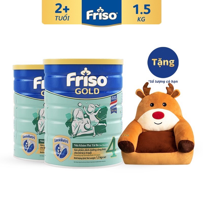 Sữa bột Friso Gold 4 1.5KG Cho Trẻ Từ 2 - 6 Tuổi  - Tặng quà ngẫu nhiên cho bé khi mua > 2 lon -  Date 4/ 2023