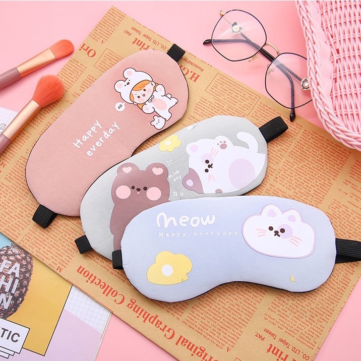 Bịt Mắt Khi Ngủ Hoạt Hình Đáng Yêu Loại Mát Cho Mùa Hè