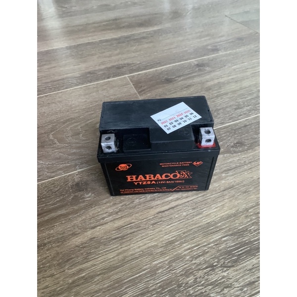 Ắc quy xe máy Habaco cũ/đã qua sử dụng, 12V 5Ah YTZ5A