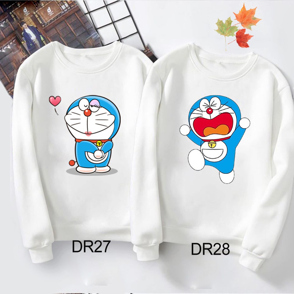 Áo nỉ đôi sweater nam nữ - ÁO CẶP DOREMON SIÊU CUTE HÀNG VNXK