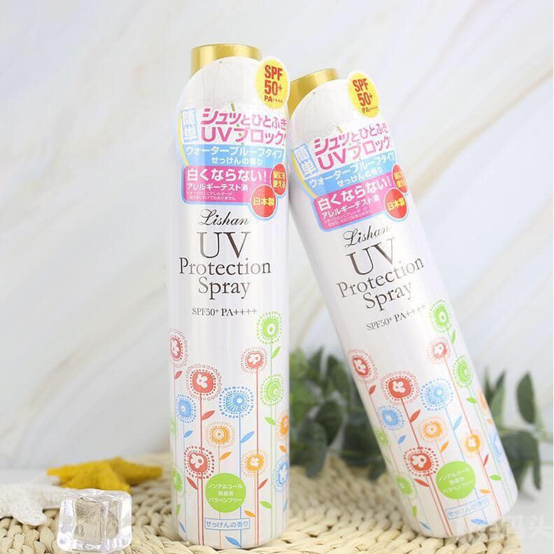 Xịt chống nắng Lishan UV Protection Spray SPF50+PA++++ hương xà bông 230g Nhật Bản