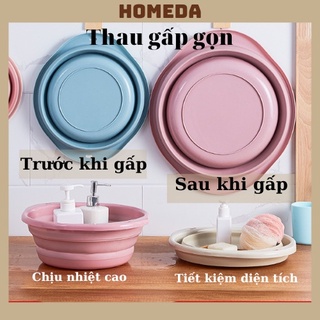 [ĐỦ SIZE] Chậu ngâm chân gấp gọn,Thau nhựa gấp gọn thông minh đa năng thuận tiện dùng trong nhà bếp, đi du lịch HOMEDA