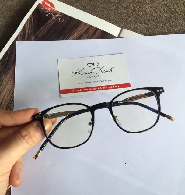 Kính gọng Mắt vuông Kim loại KOREA - GouKorea1