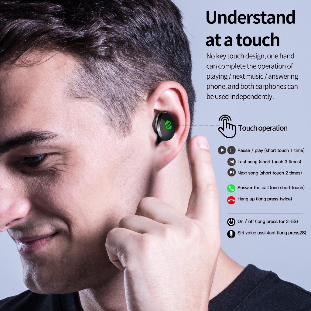 Tai nghe bluetooth plextone 4Free,bluetooth 5.0, chất âm đầy nội lực, cảm ứng chạm
