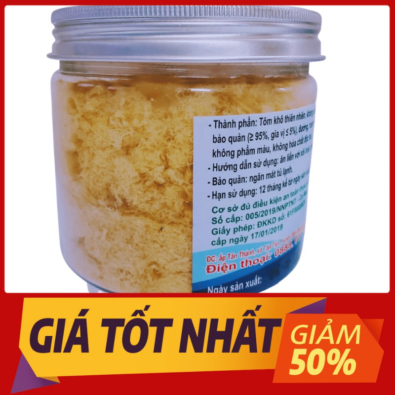 CHÀ BÔNG TÔM ĐẤT KHÔ Tử 100% Tôm Đất Cà Mau- 100gr không tính hũ- Thơm Ngọt Tôm Tự Nhiên