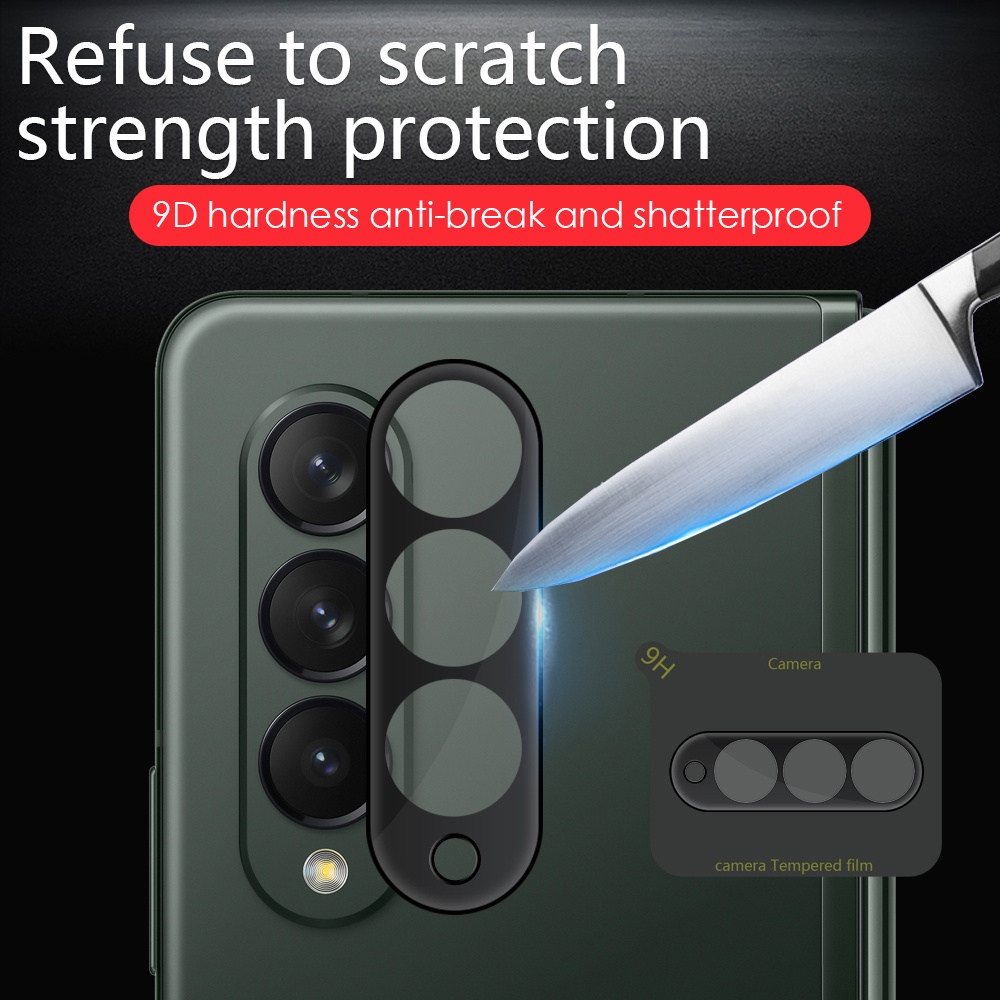 Miếng Dán Cường Lực Bảo Vệ Ống Kính Máy Ảnh Cong 3D Cho Samsung Galaxy Z Fold4 Fold3 Fold2 Flip3 Flip4 5G